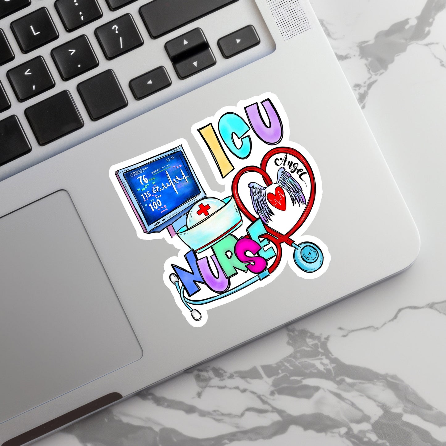 ICU Nurse Sticker - Nurse Gift - Decorative Sticker - Sticker