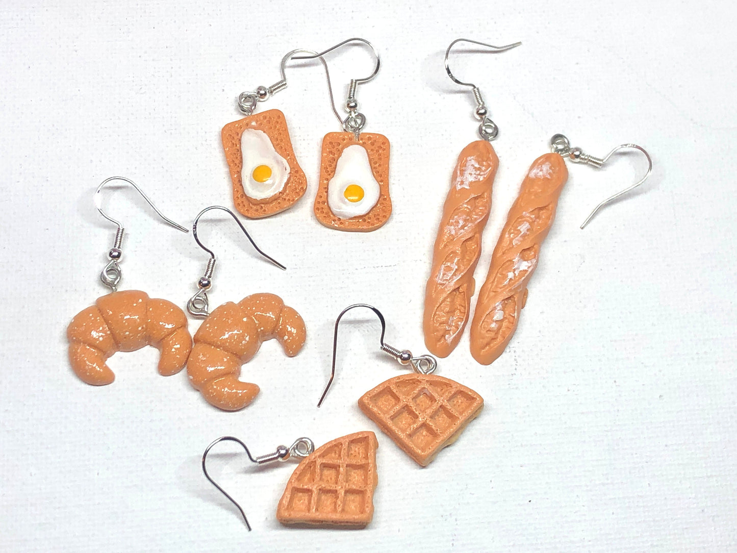 Food Earrings - Croissant Earrings - Food Jewelry - Dangle Earrings - Fun Earrings - Fun Gift - Novelty Earrings
