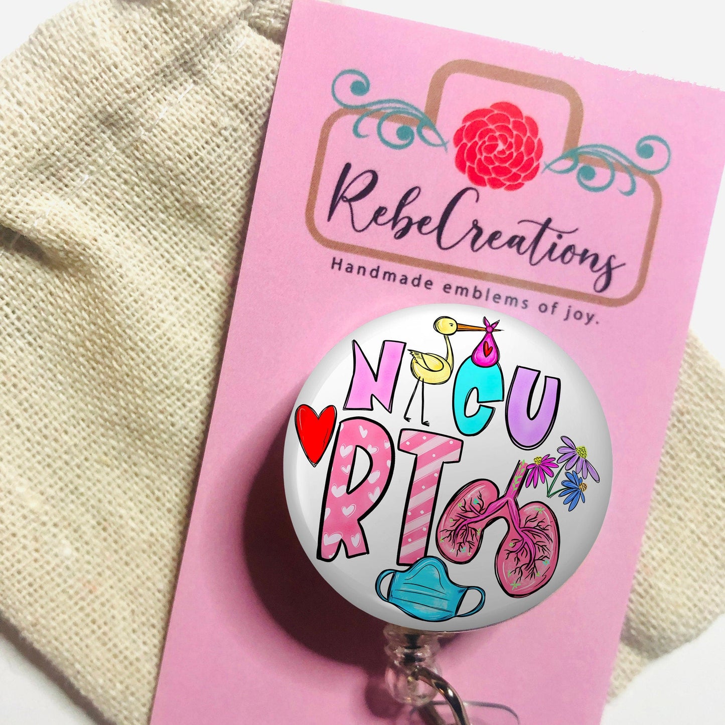 Neonatal Respiratory Therapist Badge Reel - Nicu RT Badge Reel