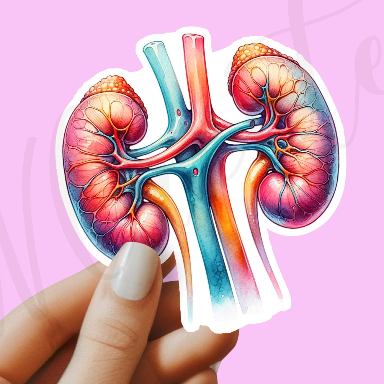 Kidney Sticker - Anatomy Sticker - Medical Sticker - Medical Gift - Decorative Sticker - Sticker