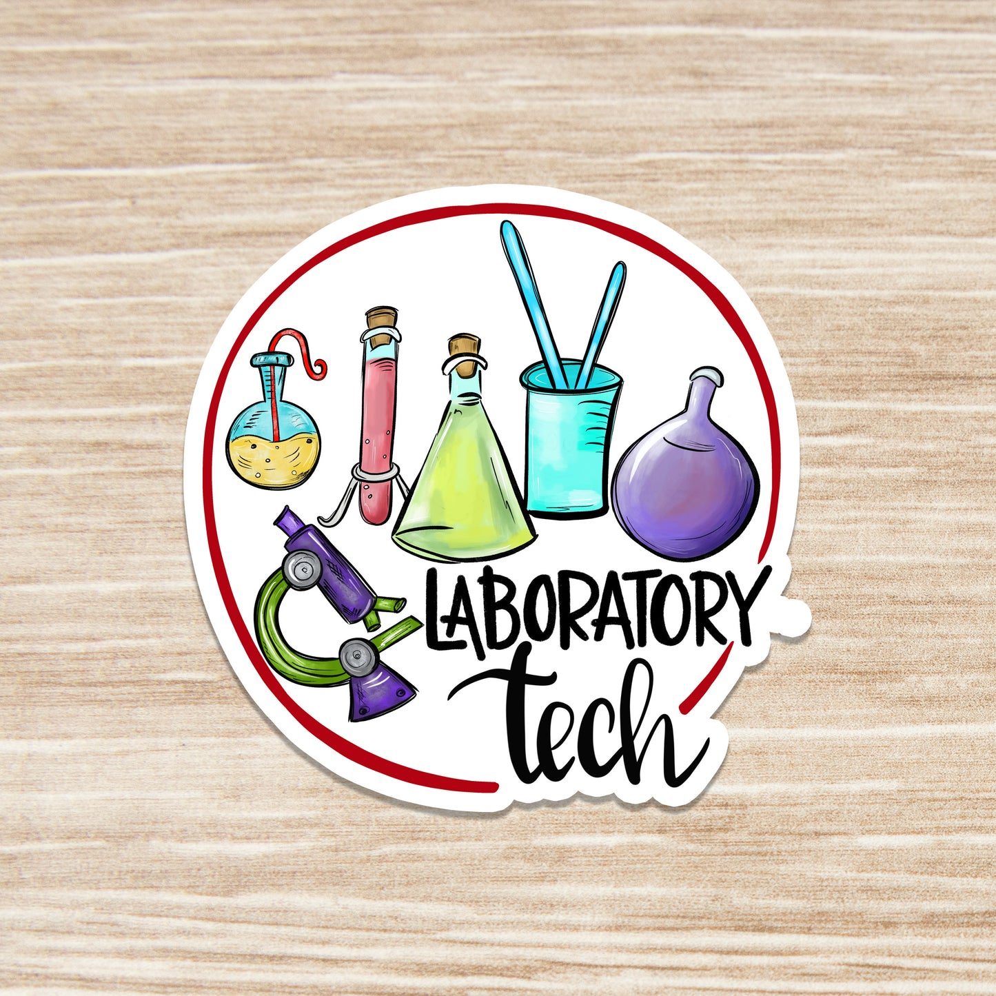 Lab Tech Sticker - Decorative Sticker - Sticker