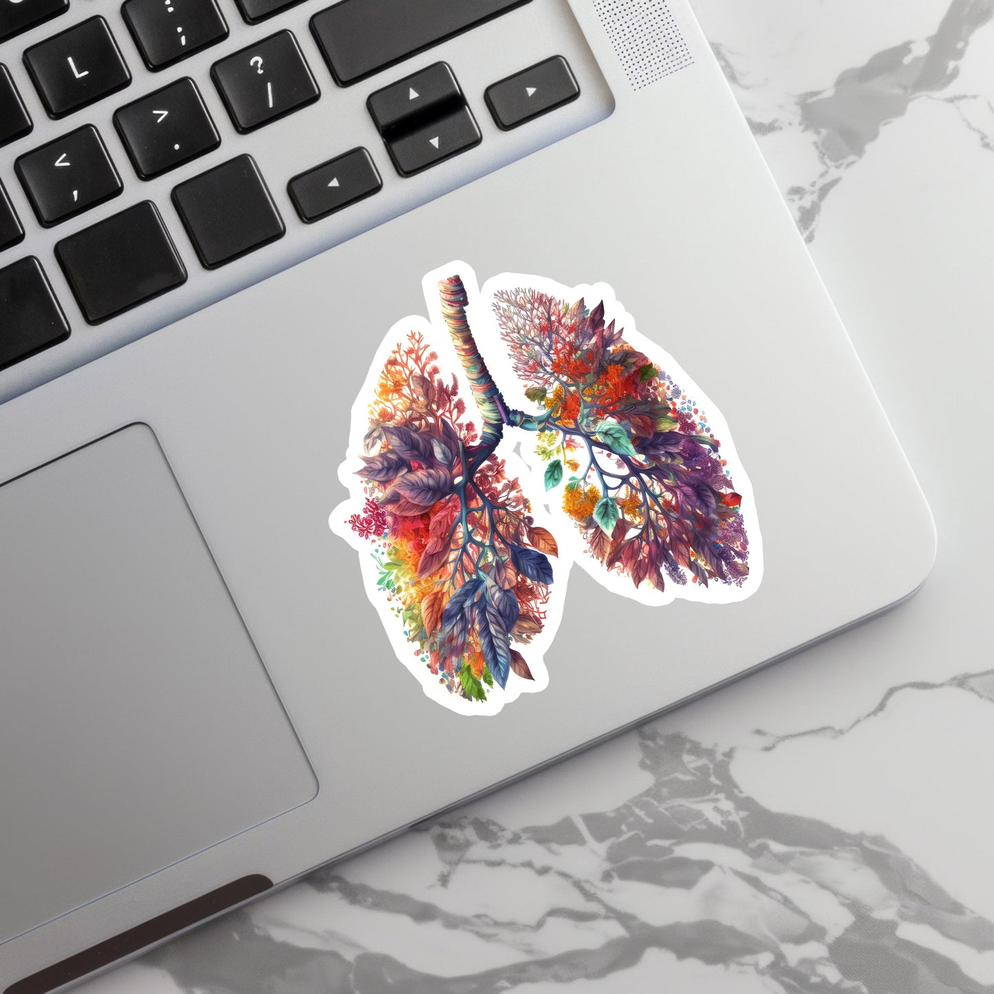 Lungs Sticker - Lungs with Flower Sticker - Anatomy Sticker - Medical Sticker - Medical Gift - Decorative Sticker - Sticker