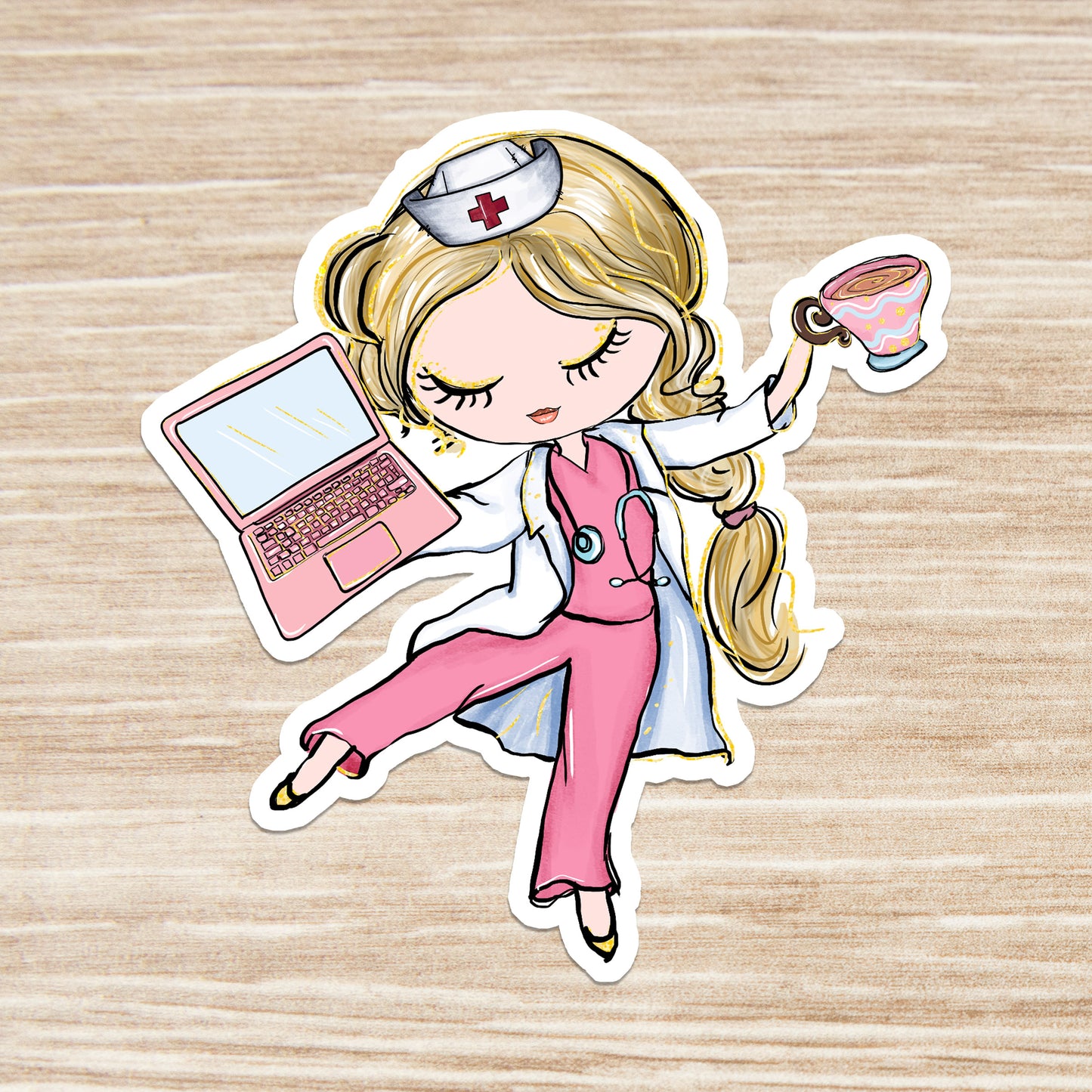 Girl Doctor Sticker - Medical Sticker - Decorative Sticker - Sticker