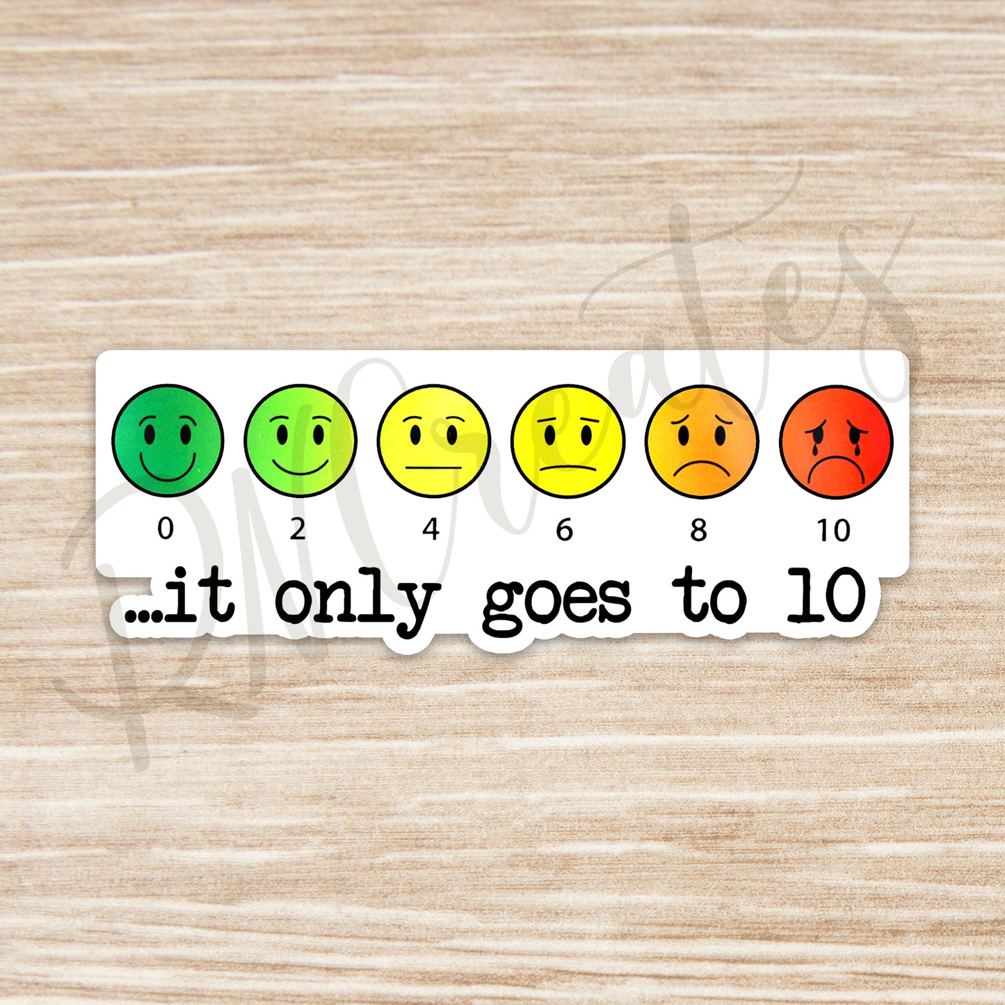 Pain Scale Medical Sticker - Funny Medical Sticker - Nurse Sticker