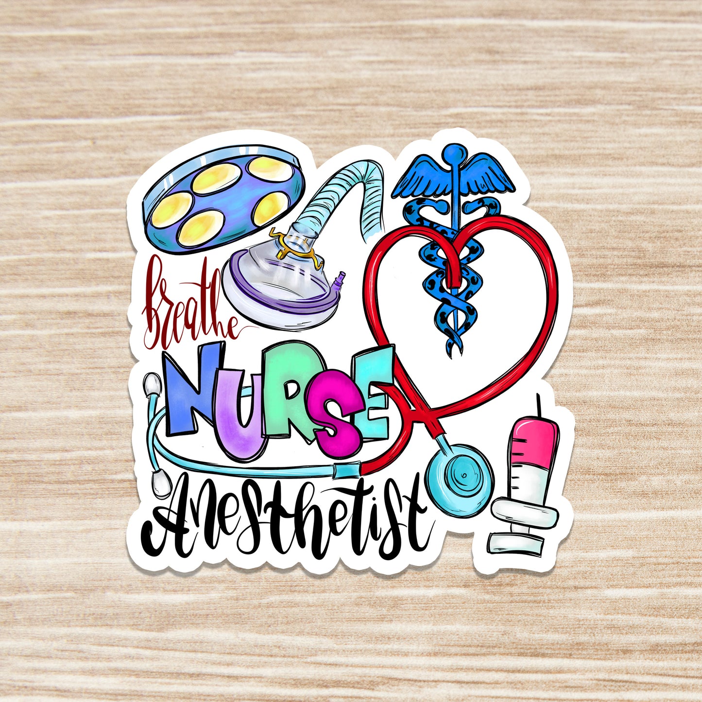 Nurse Anesthetist Sticker - CRNA Sticker - Decorative Sticker - Sticker