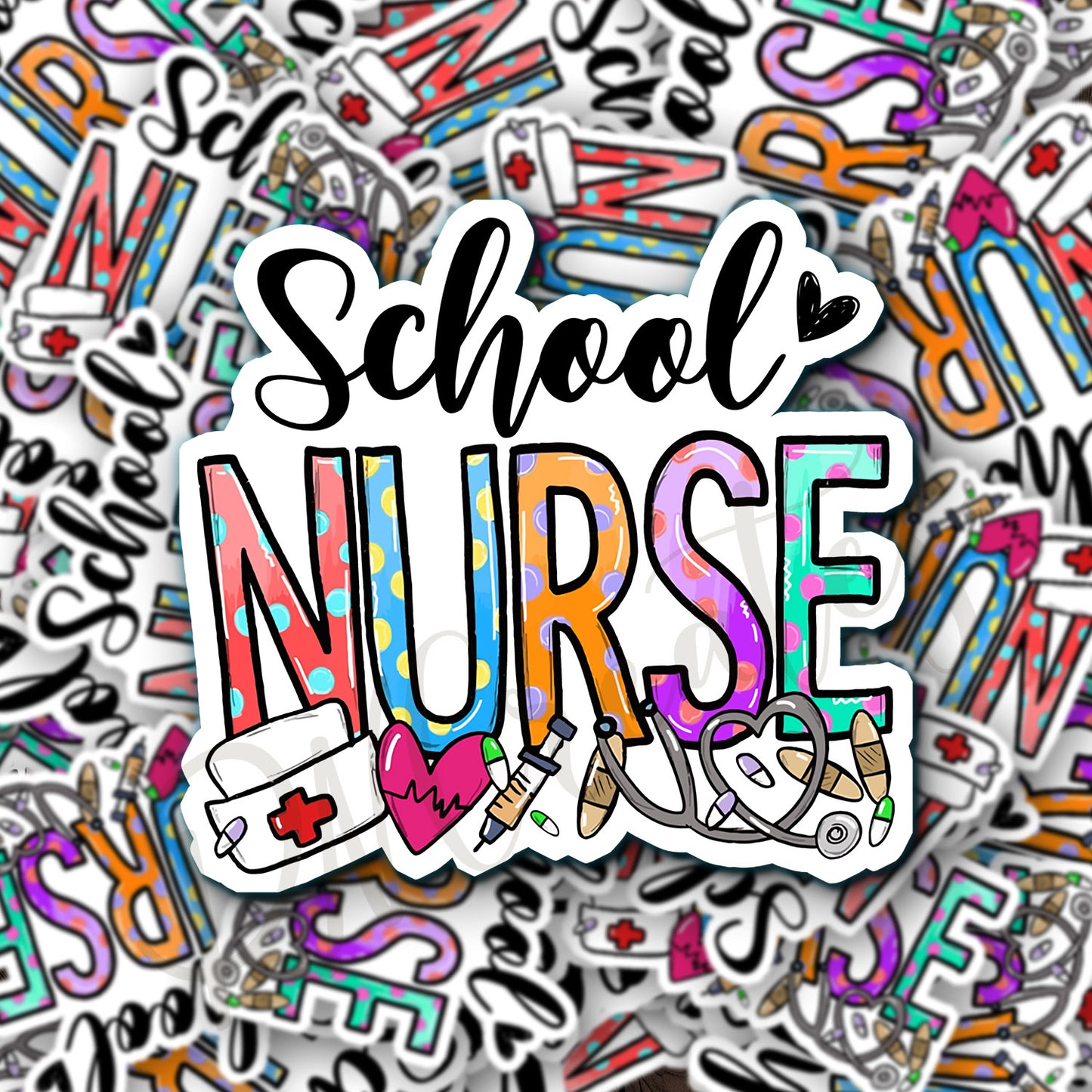 School Nurse Sticker - School RN Sticker - Nurse Gift - Decorative Sticker - Sticker