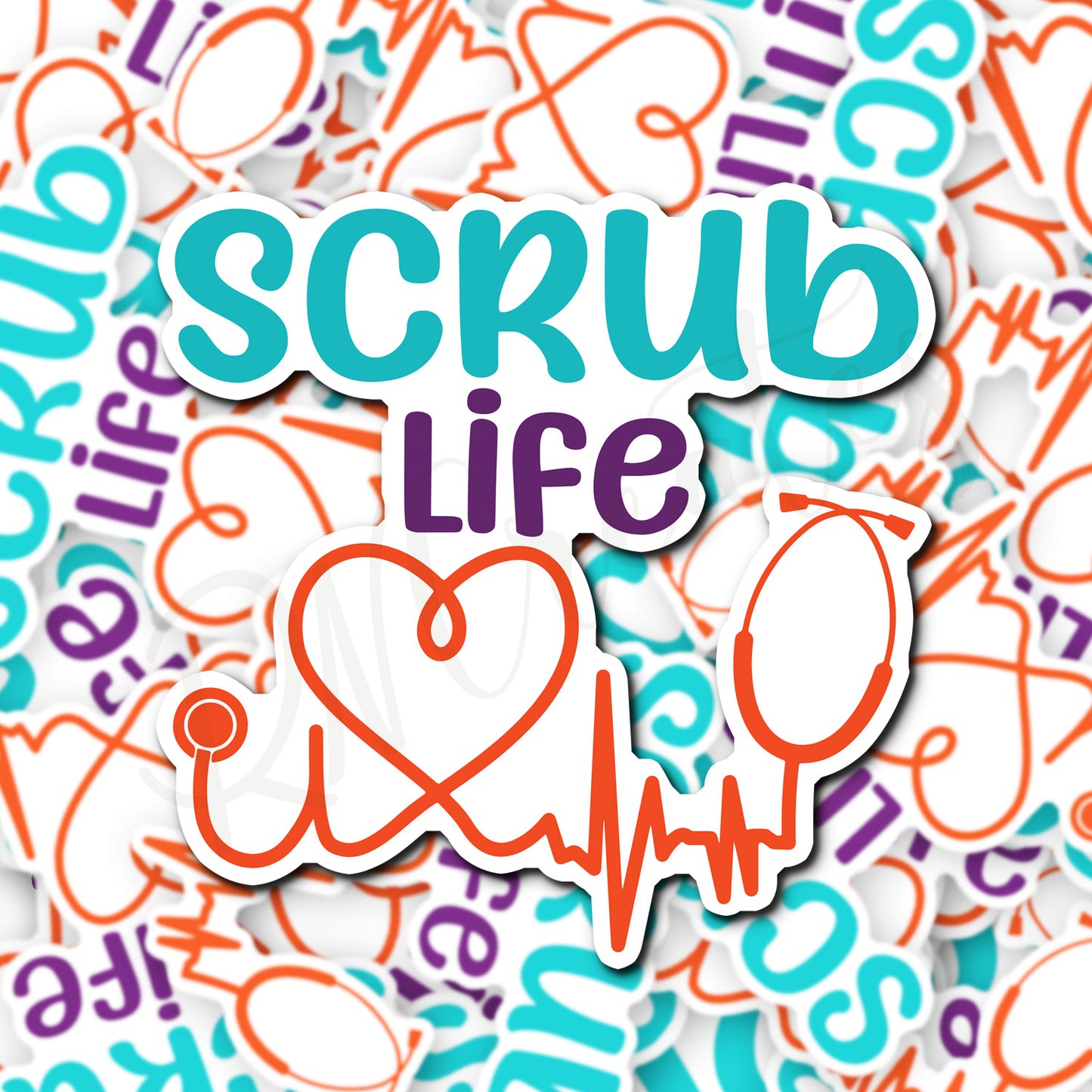 Scrub Life Sticker - Nurse Sticker - RN Sticker - Nurse Gift - Decorative Sticker - Sticker