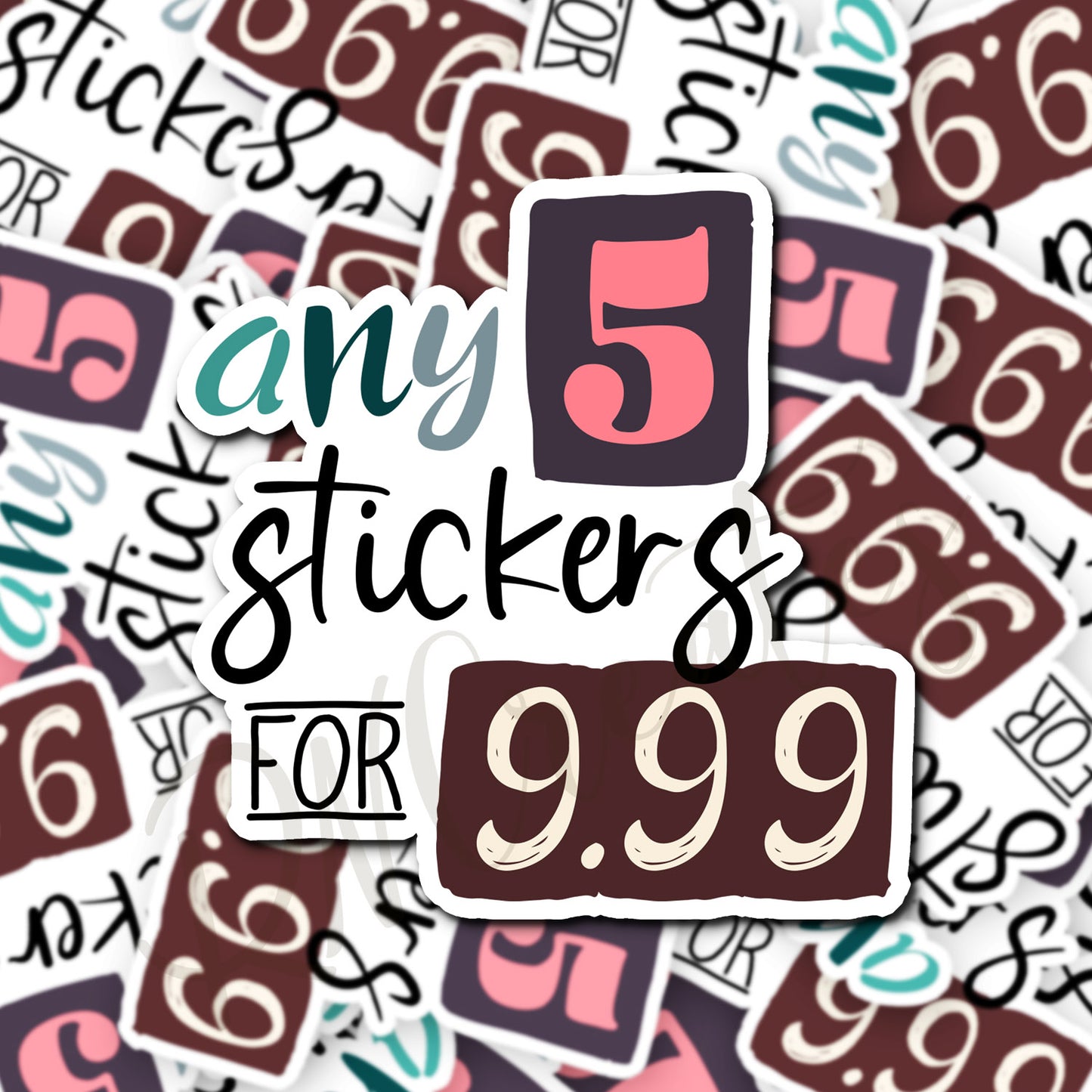 Assorted Stickers - Any 5 Stickers