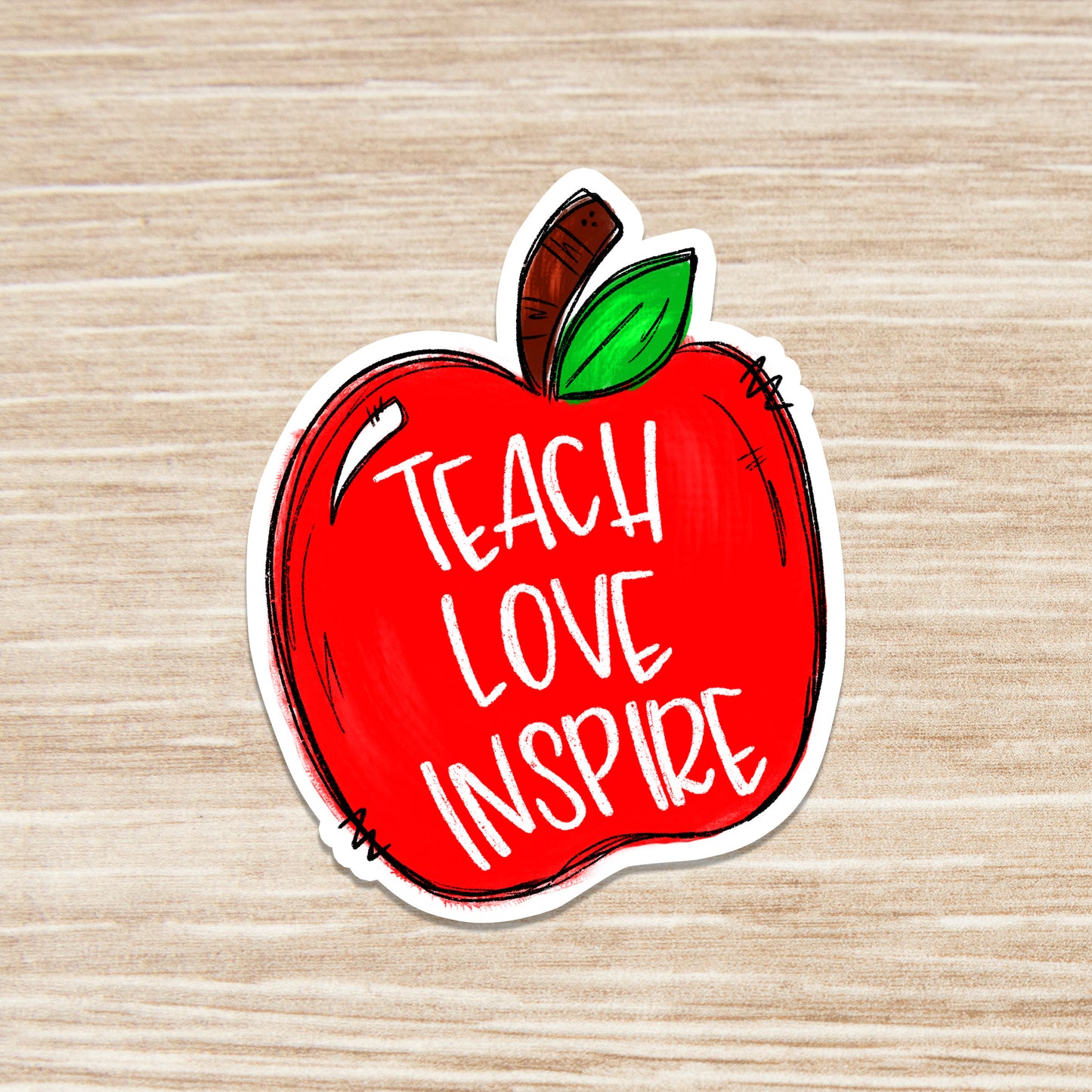 Teach Love Inspire Sticker - Teacher Sticker - Teacher Gift - Decorative Sticker - Sticker