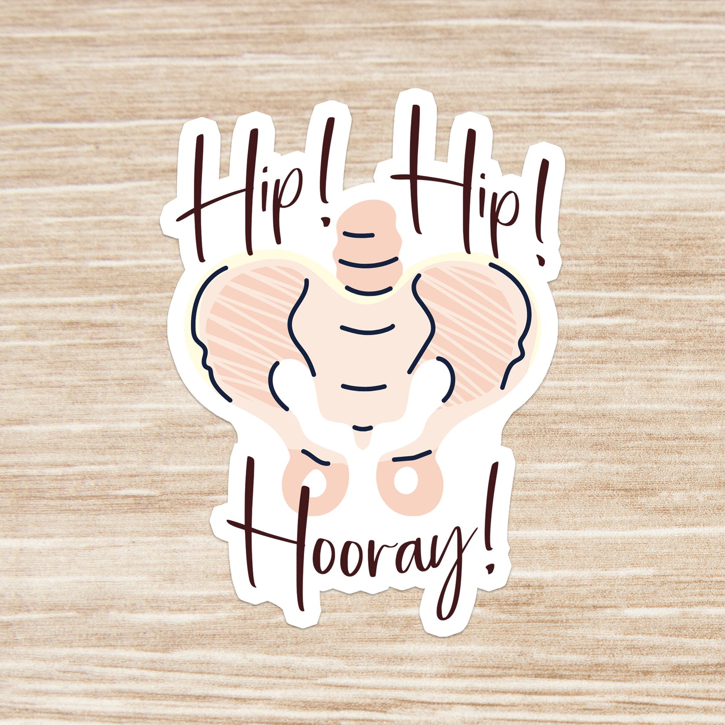 Hip Hip Hooray Sticker - Funny Medical Sticker - Medical Sticker