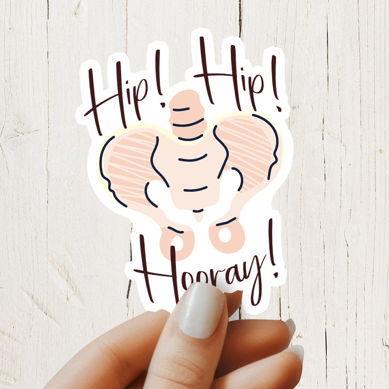 Hip Hip Hooray Sticker - Funny Medical Sticker - Medical Sticker