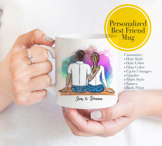 Best Friend Mug Personalized, Custom Best Friend Mug, Best Friend Gifts, Friends Forever Mugs
