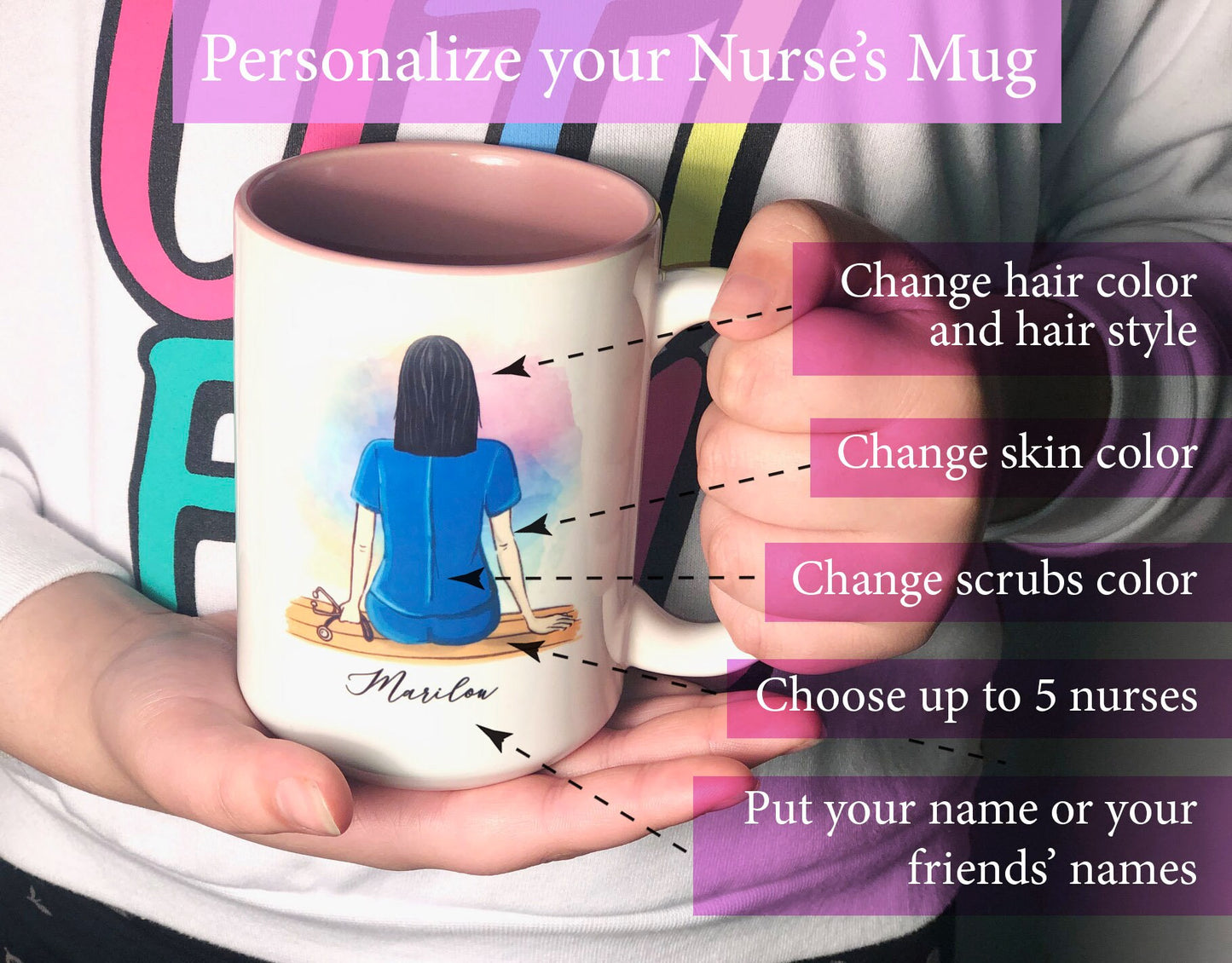 Personalized Nurse Best Friend Mug - Nursing Gift - Nurse Coffee Mug - Customizable Mug - Nursing Student Gift - Male and Female Nurses