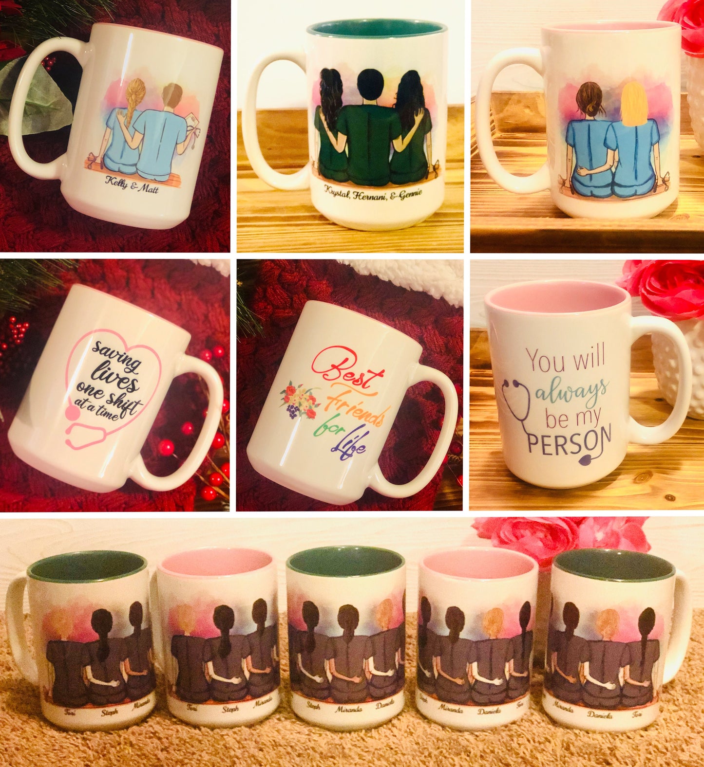 Personalized Nurse Best Friend Mug - Nursing Gift - Nurse Coffee Mug - Customizable Mug - Nursing Student Gift - Male and Female Nurses