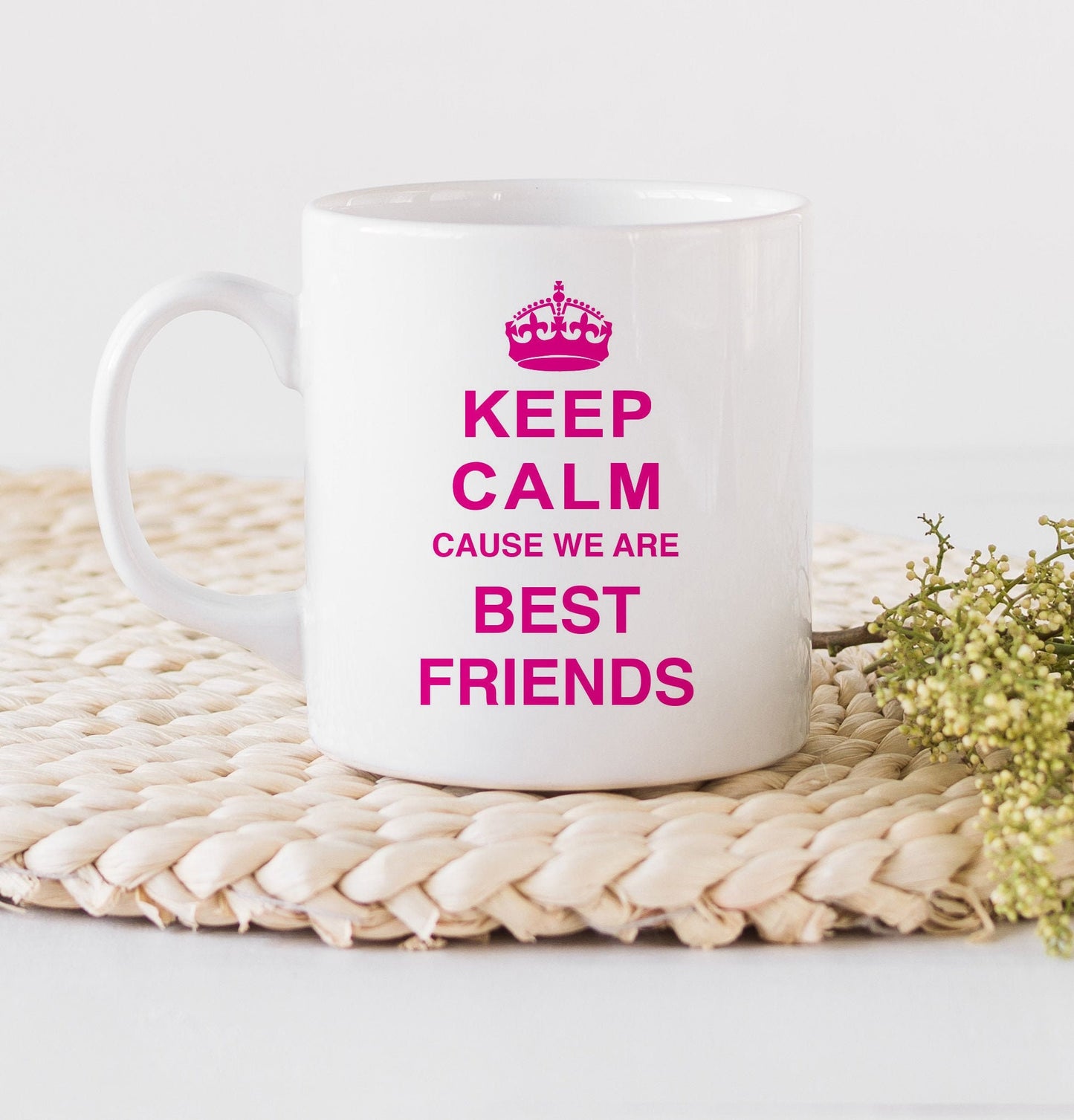 Best Friends Mug - Keep Calm cause we are Best Friends - Coffee Mugs - Mugs with Saying