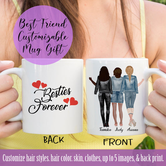Best Friend Mug Personalized, Custom Best Friend Mug, Best Friend Gifts, Friend Mugs