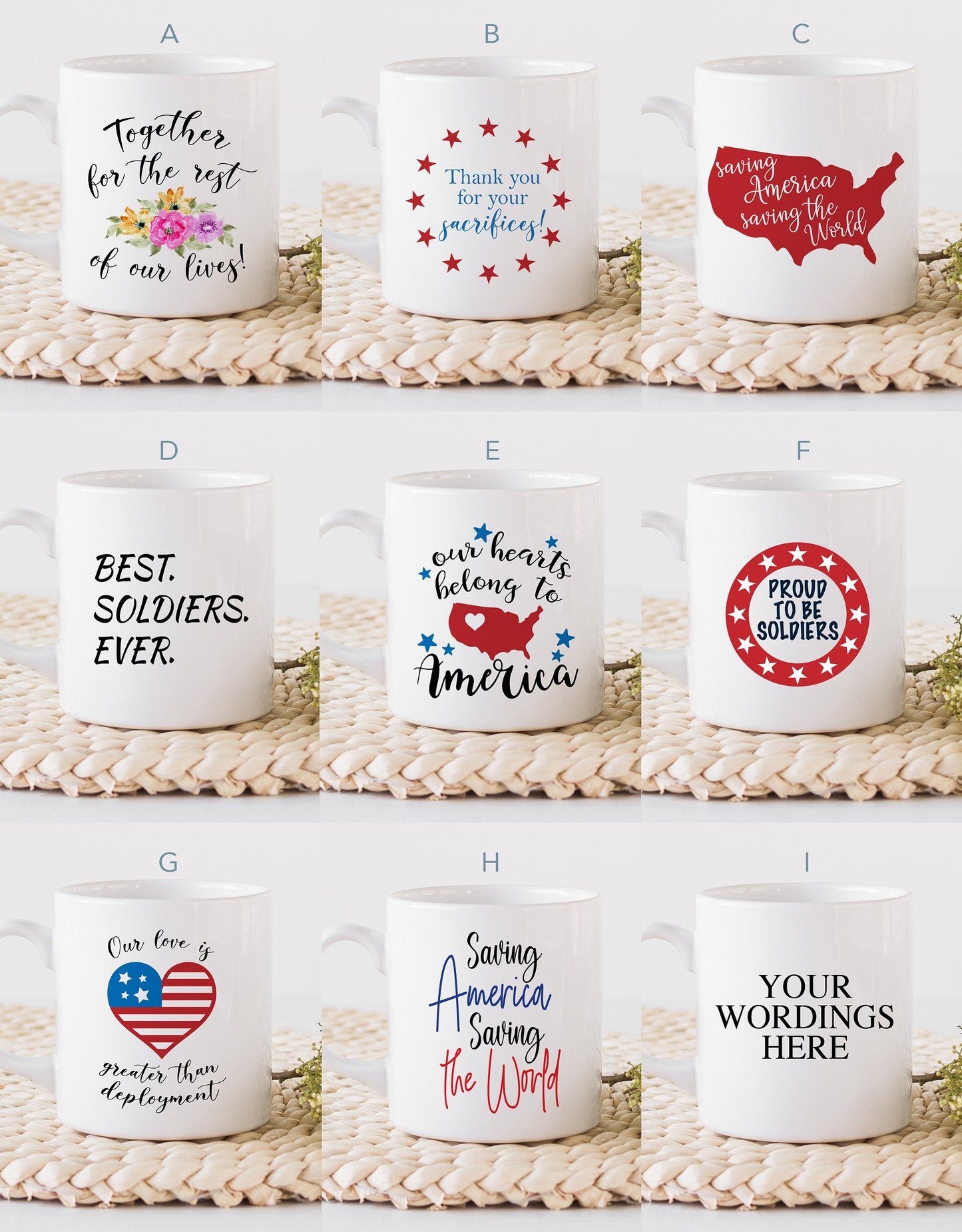 Personalized Soldier Couple Mug - Military Couple Gift - Soldier Coffee Mug - Customizable Mug - Couple Mug - Soldiers - Military Mug