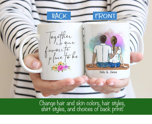 Couples Mug - Personalized Couples Mug, Custom Couple Mug, Couple Gifts, Personalized Mug