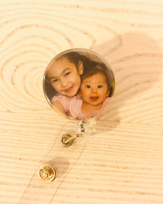 Personalized Photo Badge Reel, Retractable Badge Holder, ID Badge Reel, Badge Reel, Badge Reel, ID holder