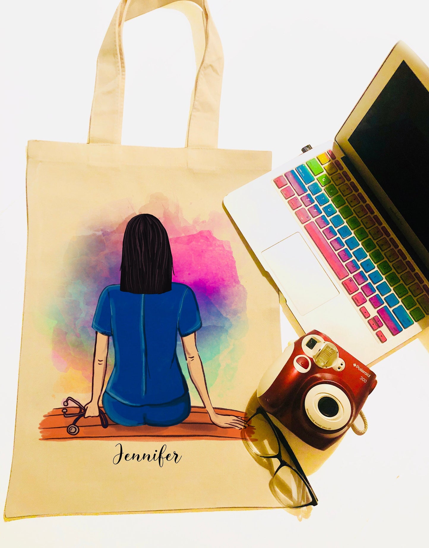 Personalized RN Canvas Bag -  Nurse Canvas Bag - Customized Bag - Nurse Gift - Nurse Canvas Tote Bag