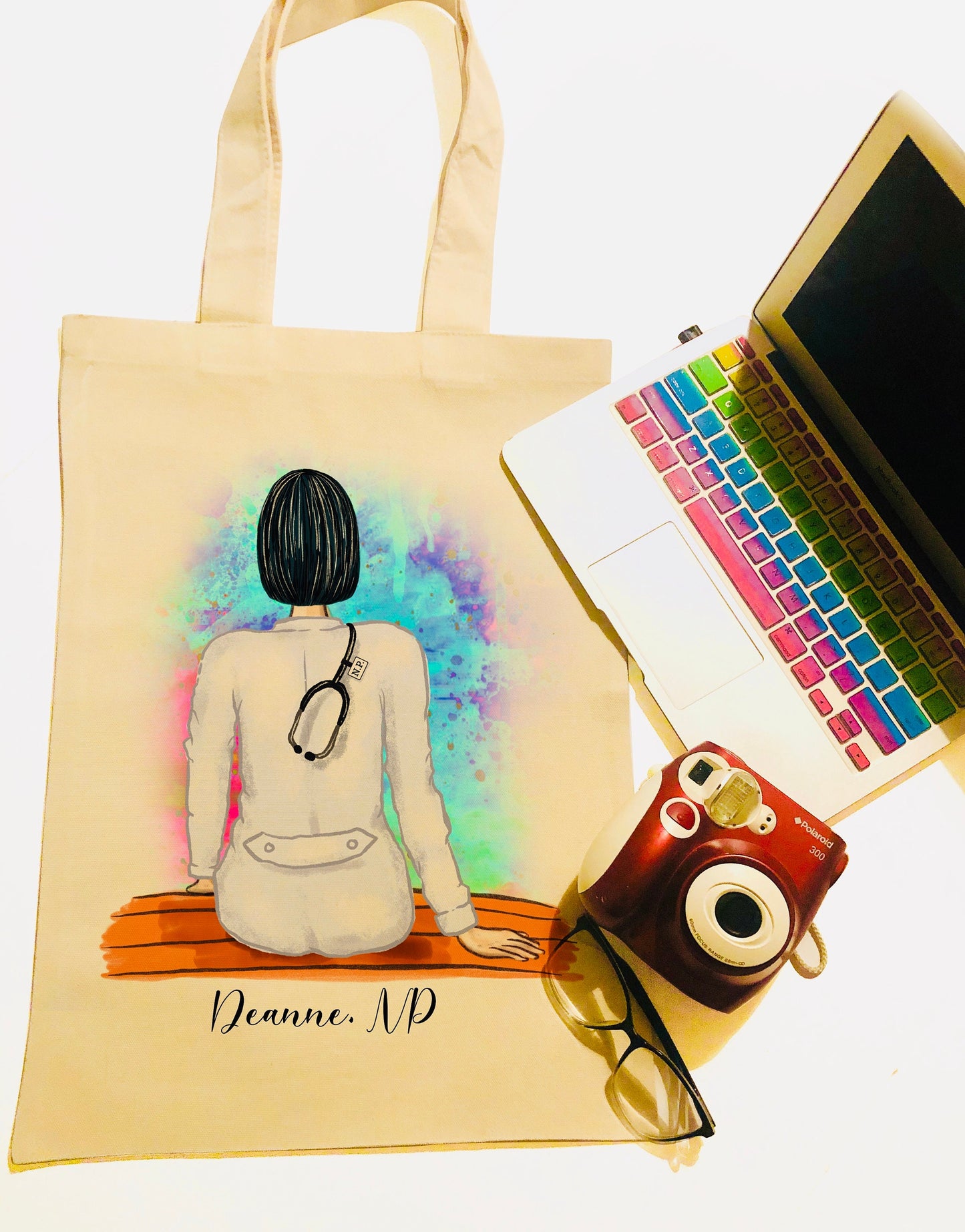 Personalized NP Canvas Bag -  Nurse Practitioner Canvas Bag - Customized Bag - NP Gift - NP Canvas Tote Bag