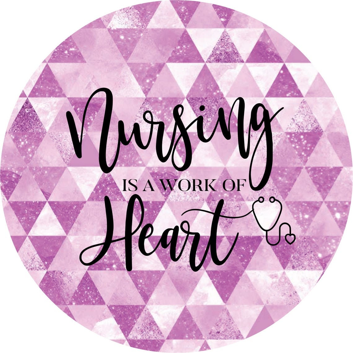 Nurse Badge Reel, Nursing is a work of heart, RN Retractable badge holder, ID Badge Reel, Nurse gift, Badge Reel, Rn Badge holder