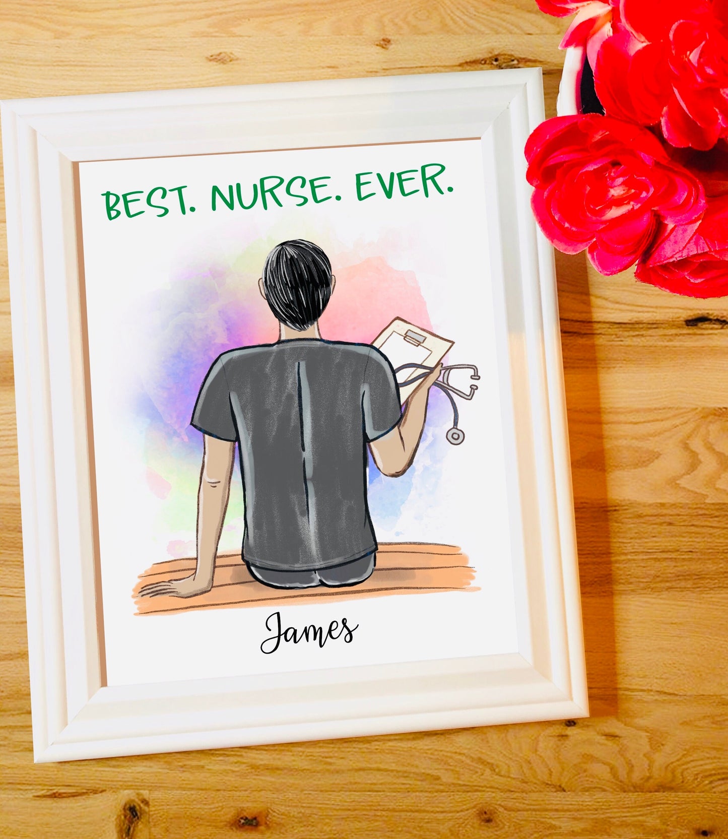 Customized Nurse Framed Print, Personalized RN Gift - Print with Frame - Nursing Gift - RN Gift