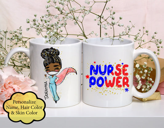 Personalized Nurse Mug - Superhero Nurse Mug - Superhero RN Mug - Nurse Mug - Coffee Mugs - Nurse Gift