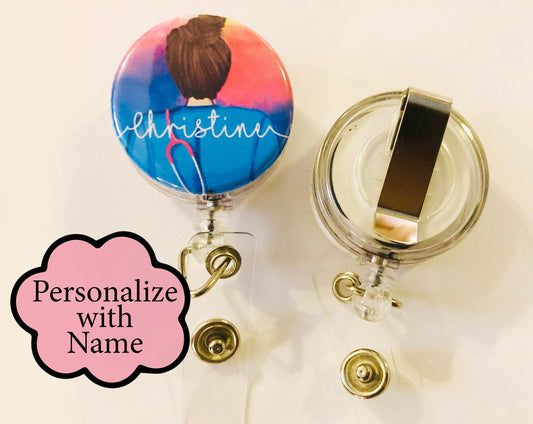 Nurse Customized Badge Reel, Personalized Nurse Gift - Badge Reel - Nursing Gift - Nurse Customizable - ID Badge Reel - RN Badge Reel