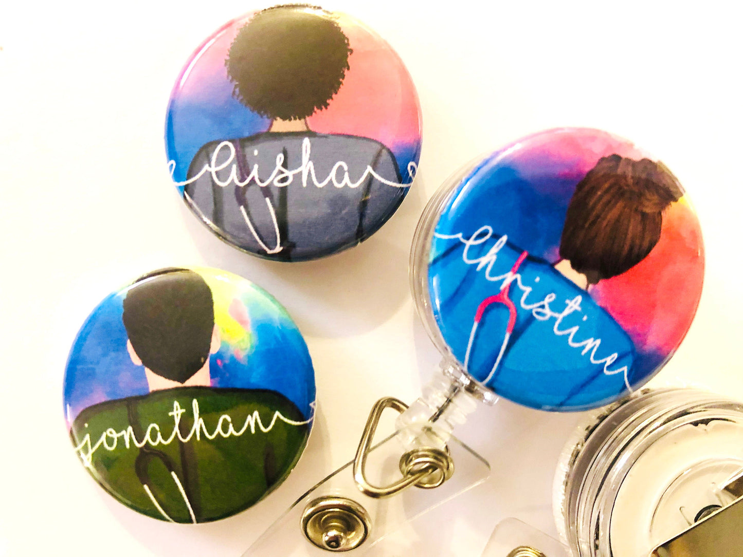 Nurse Customized Badge Reel, Personalized Nurse Gift - Badge Reel - Nursing Gift - Nurse Customizable - ID Badge Reel - RN Badge Reel