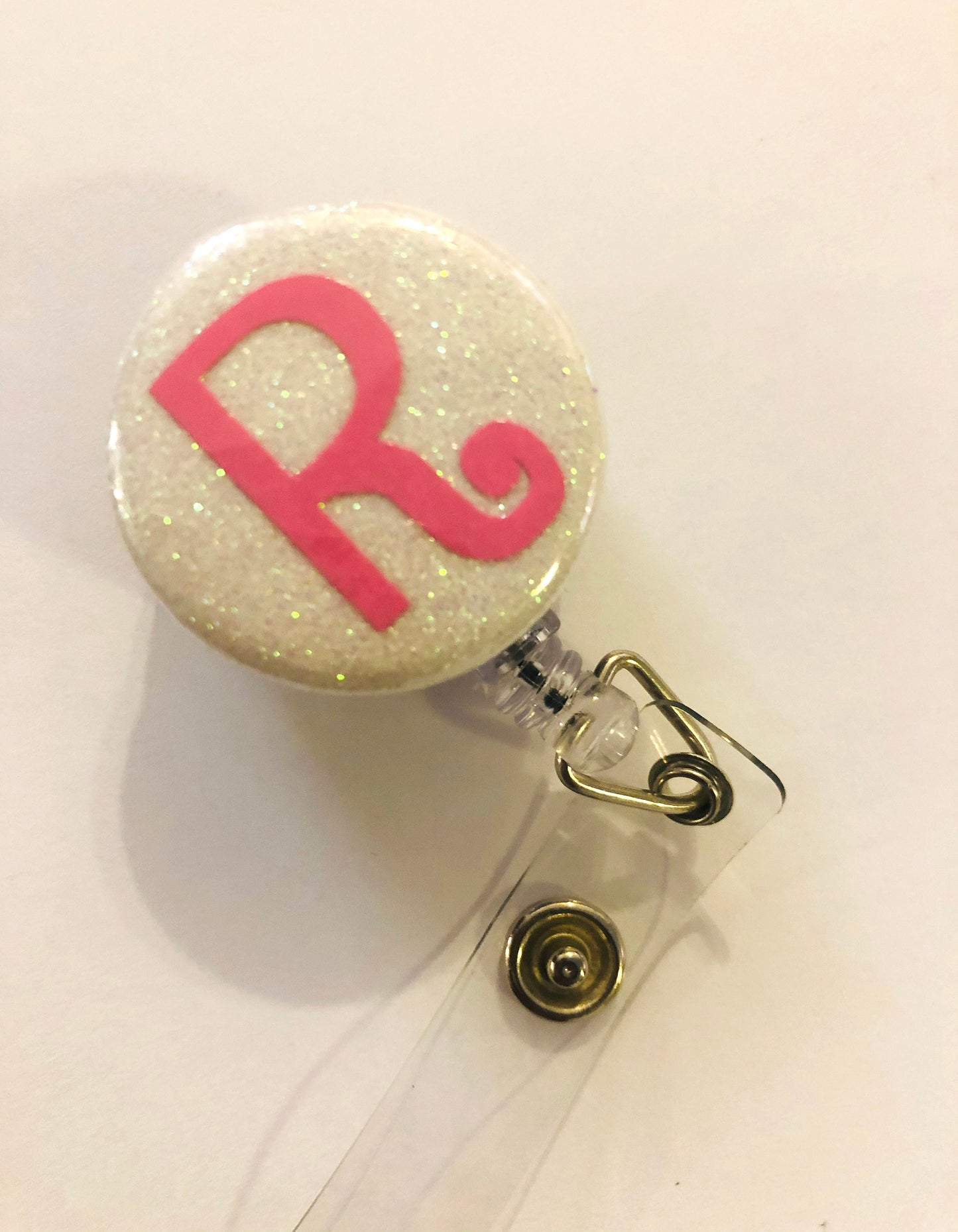 Initials Badge Reel, Monogram Bade Reel, RN Retractable badge holder, ID Badge Reel, Nurse gift, Badge Reel, Rn Badge Reel, nurse id holder