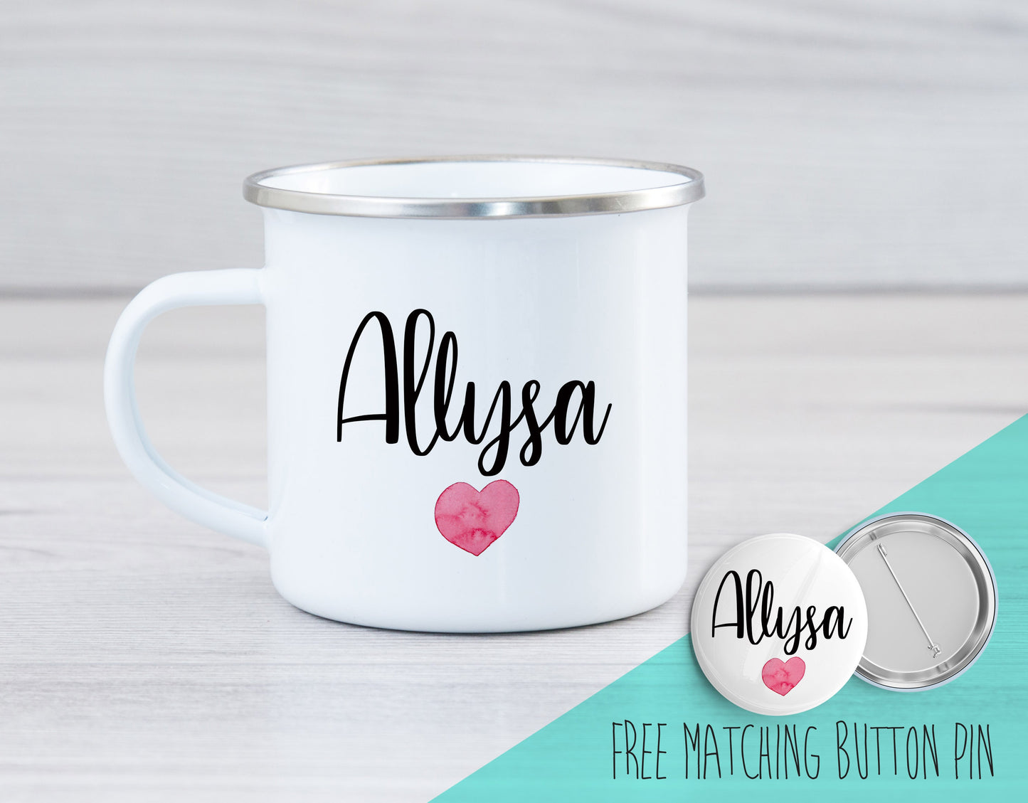 Personalized Camping Mug - Rainbow Camping Mug - Rainbow Enamel Mug - Custom Camping Mug - Enamel Mug - Rainbow Mug - Kids Mug