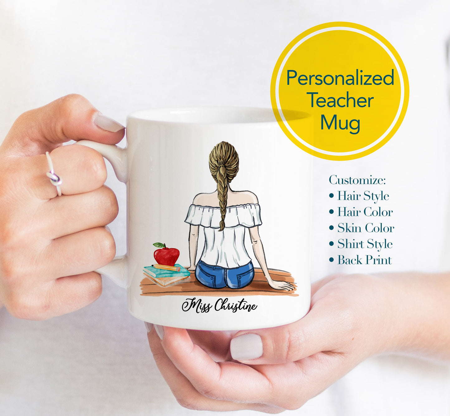 Custom Teacher Mug - Customized Teacher Mug - Personalized Teacher  Mug - Teacher Gift - Personalized Mug