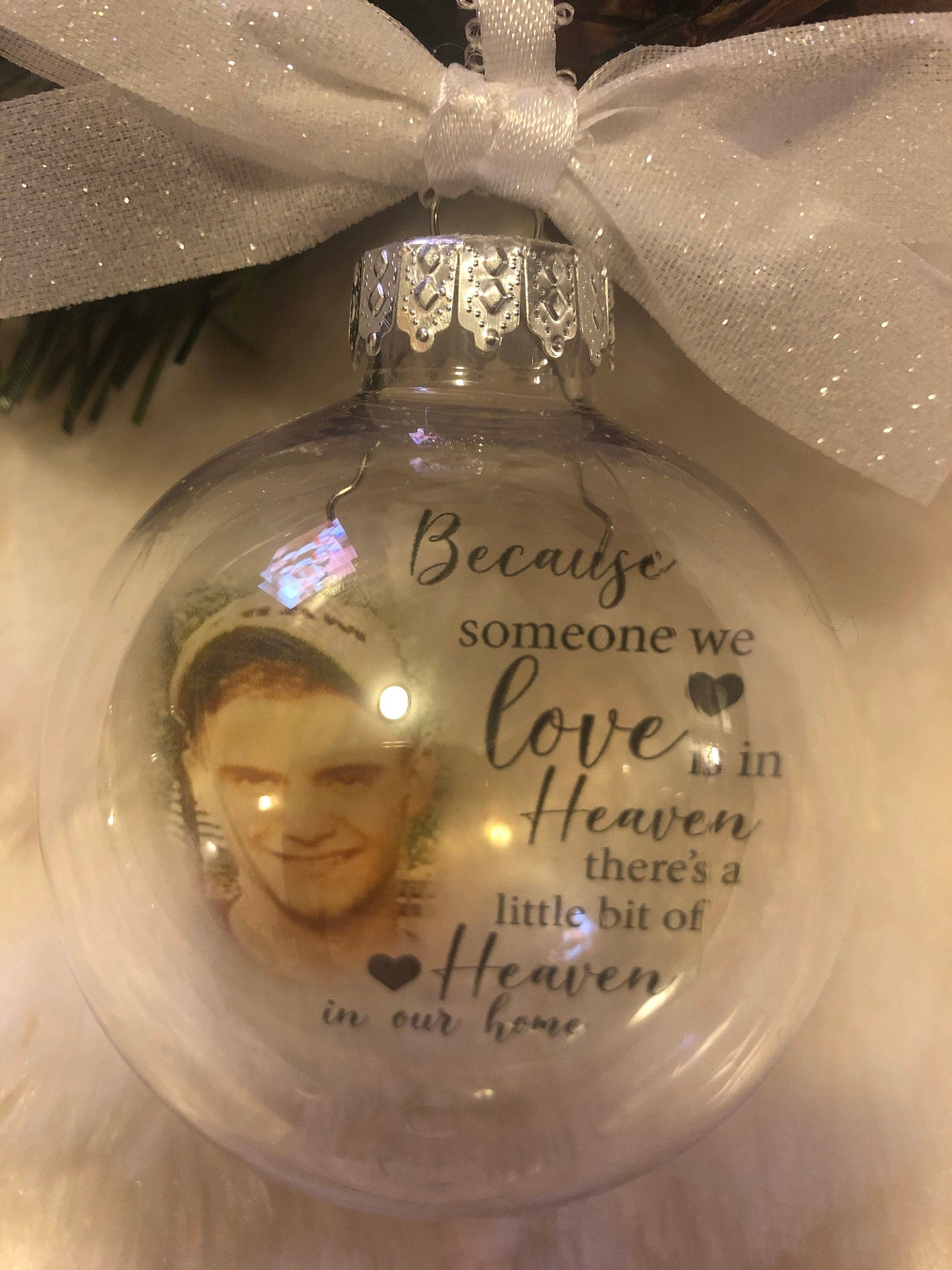 I have an angel in heaven, I call him/her Dad/Mom - Floating Ornament - Personalized Floating Ornament - Floating Memorial Ornament