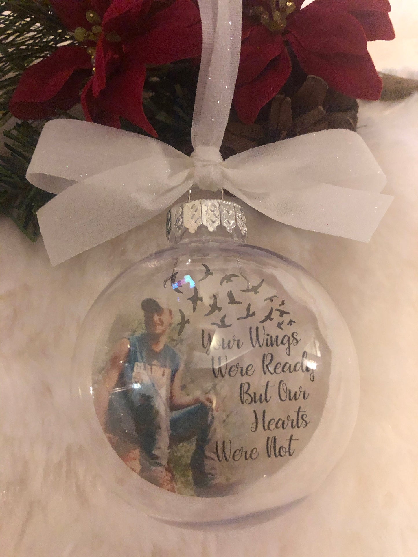 Because Someone We Love is in Heaven Floating Ornament - Personalized Floating Ornament - Floating Memorial Ornament - Christmas Ornament