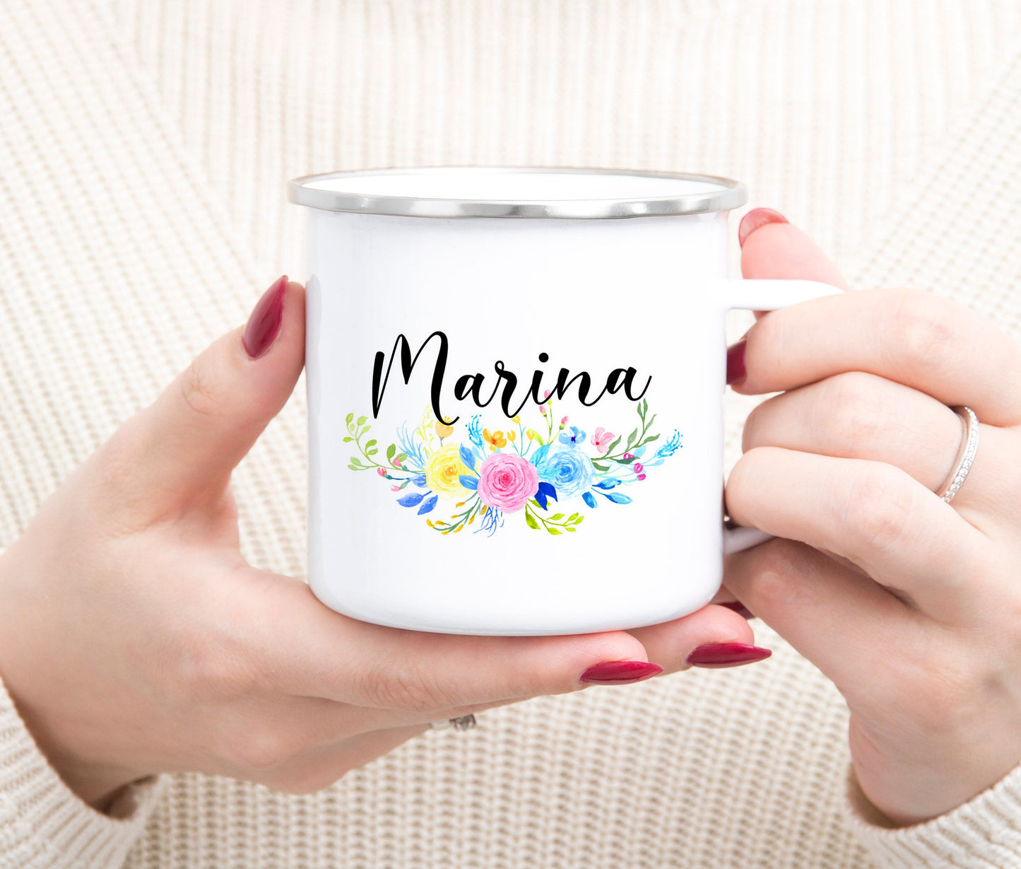 Retired Nurse Camping Mug - Personalized Retired Nurse Enamel Mug - Retired RN Mug - Nurse Gift - Retired Nurse Gift - Retired RN Gift