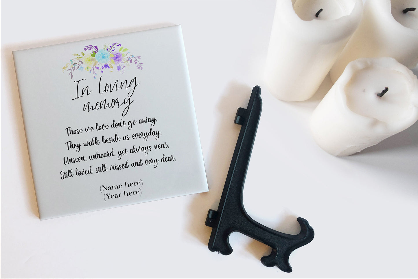 Personalized Memorial Tile - In Loving Memory - Remembrance Tile - Sympathy Gift - Bereavement Gift