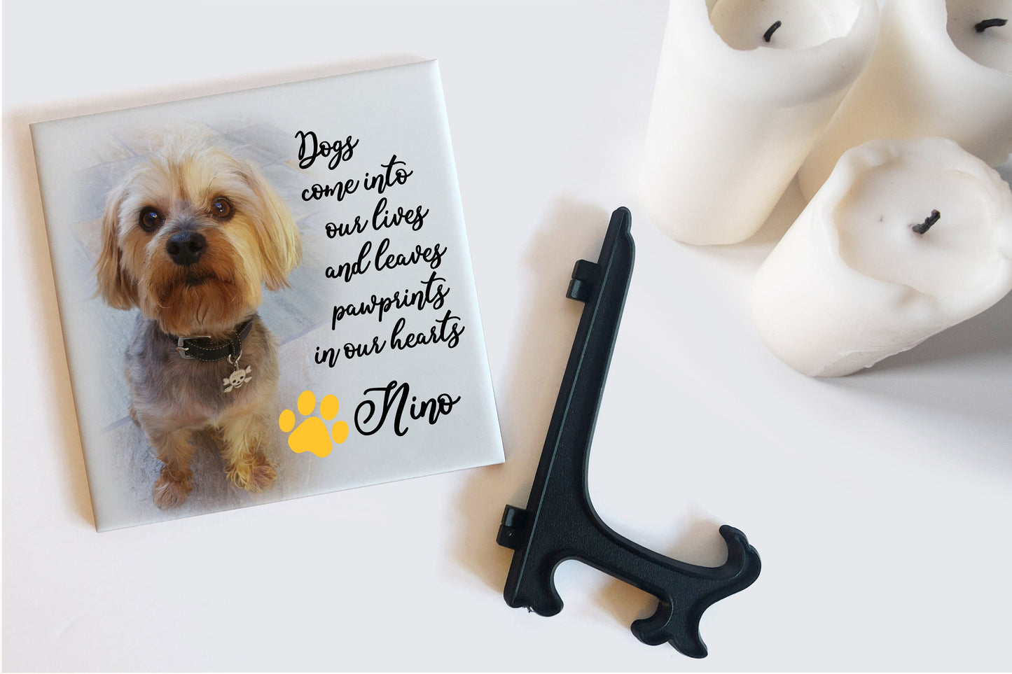 Pet Memorial Tile - Remembrance Tile - Pet Photo Memorial Tile - Sympathy Gift - Bereavement Gift
