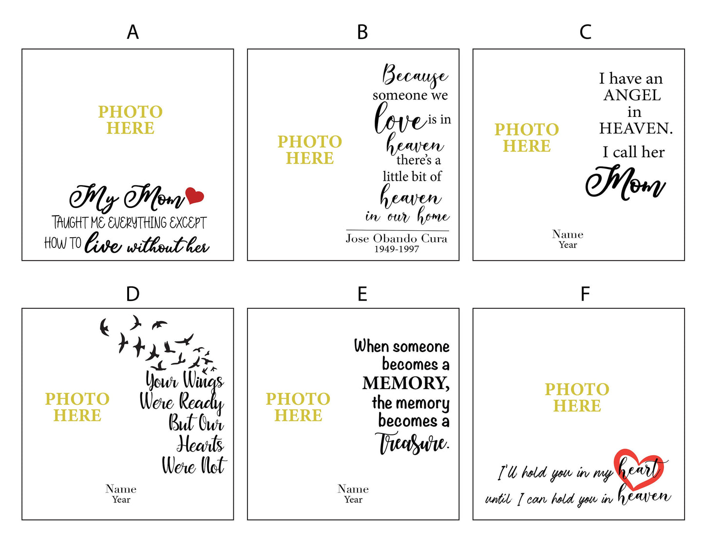 Memorial Tile - Remembrance Tile - My mom taught me everything  - Personalized Photo Memorial Tile - Sympathy Gift - Bereavement