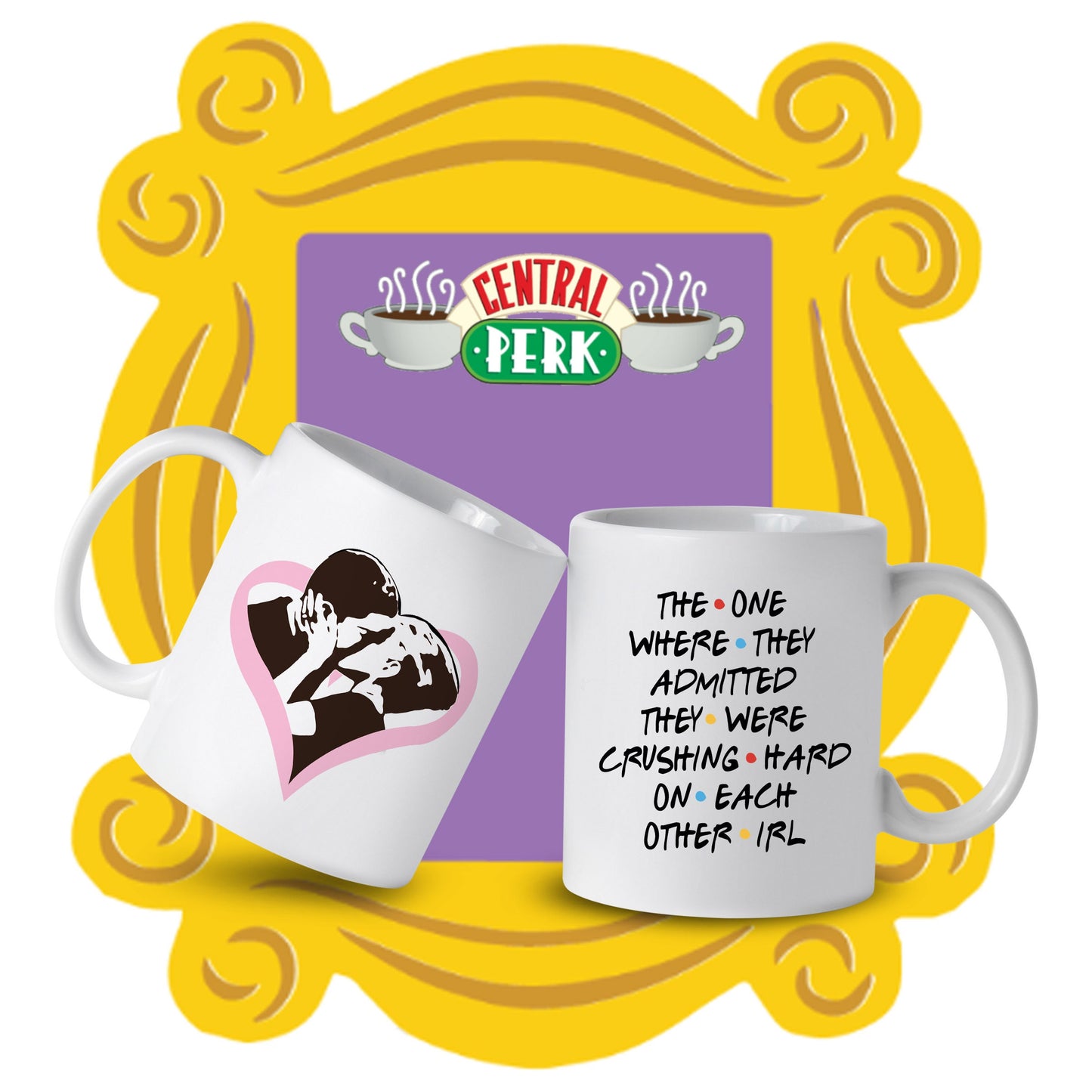 Rachel and Ross Mug - Friends Mug - Friends Gift - Rachel and Ross First Kiss Mug - Gift for Friends