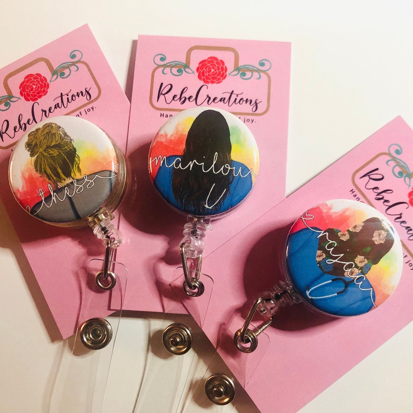 Nurse Customized Badge Reel, Personalized Nurse Gift - Badge Reel - Nursing Gift - Nurse Customizable - ID Badge Reel - RN Badge Reel