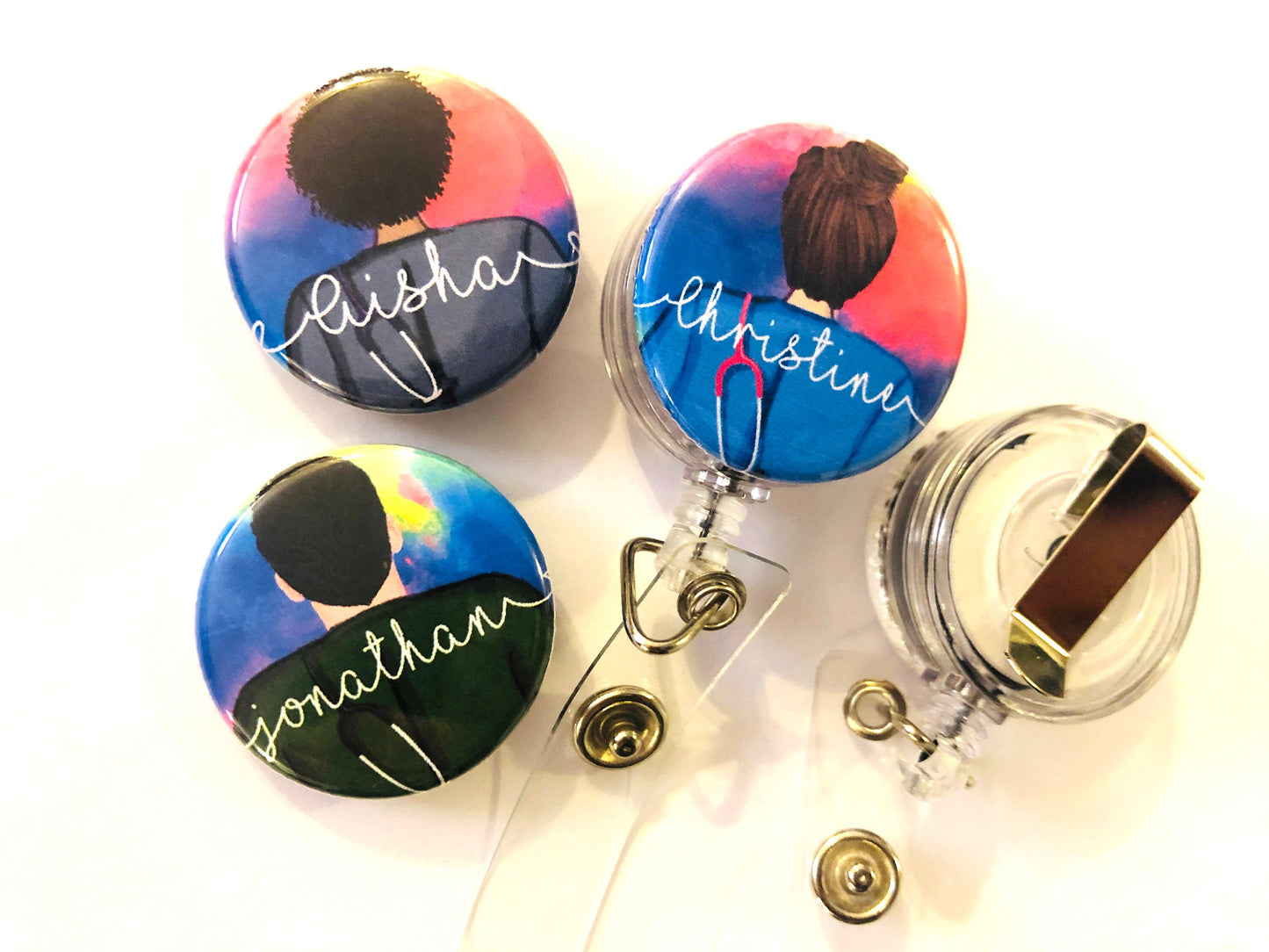 Nurse Customized Badge Reel, Personalized Nurse Gift - Badge Reel - Nursing Gift - Nurse Customizable - ID Badge Reel - RN Badge Reel