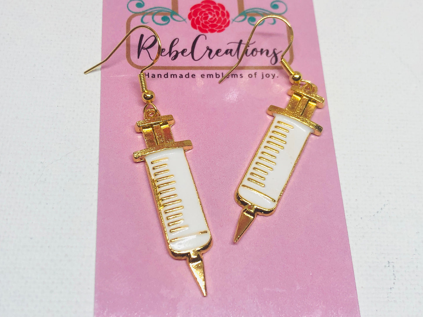 Syringe Earrings - Syringe Jewelry - Nurse Gift - Doctor Gift - Nurse Jewelry - Doctor Jewelry - Nurse Earrings - Nurse Accessory
