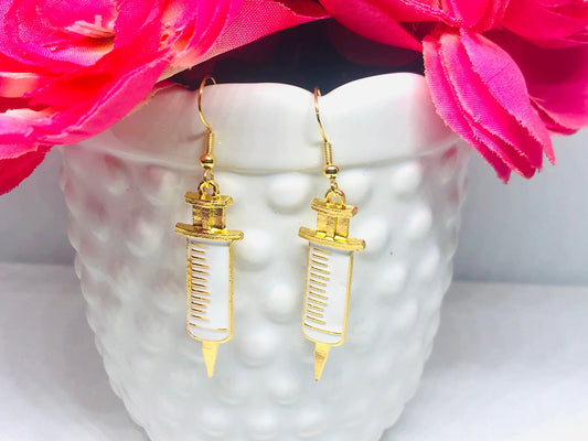 Syringe Earrings - Syringe Jewelry - Nurse Gift - Doctor Gift - Nurse Jewelry - Doctor Jewelry - Nurse Earrings - Nurse Accessory