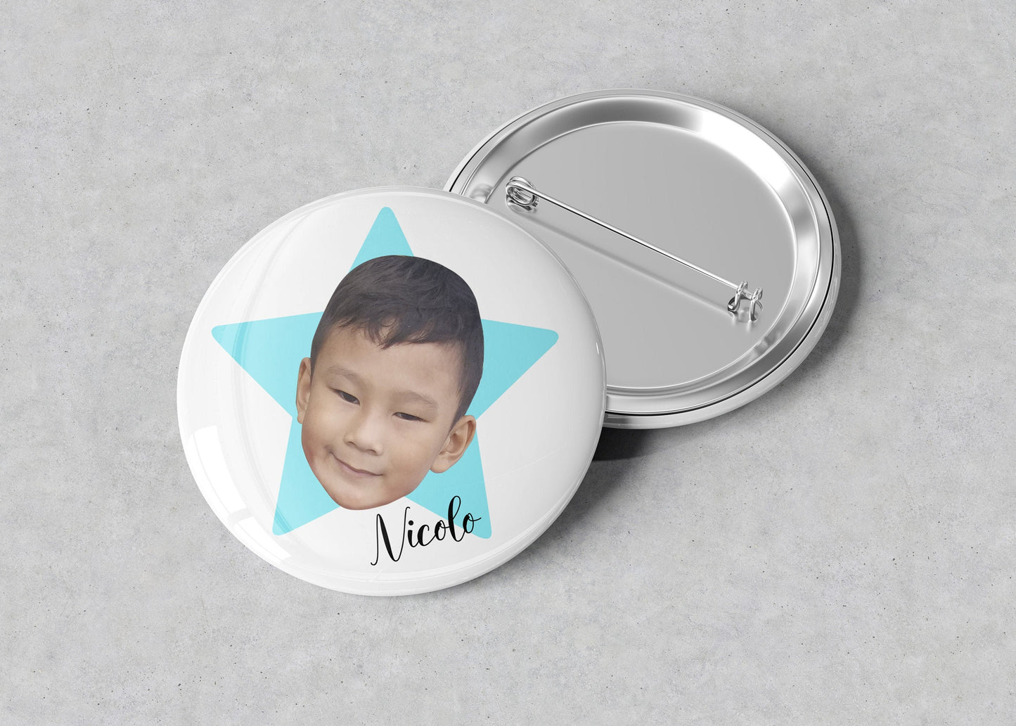 Personalized Photo Button Badge - Photo Button Badge - Photo Pin - Photo Button Pin