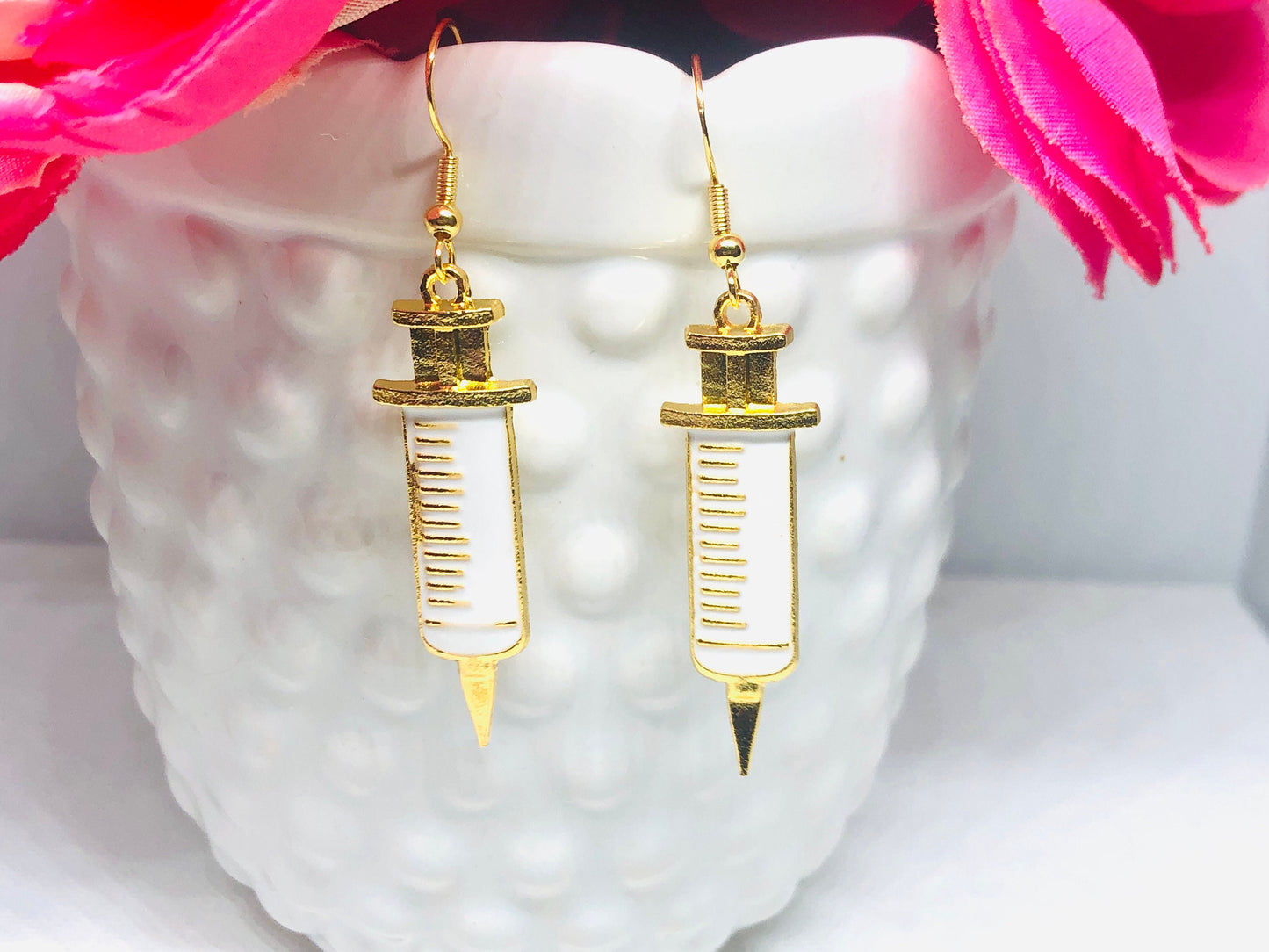 Syringe Earrings - Syringe Jewelry - Nurse Gift - Doctor Gift - Nurse Jewelry - Doctor Jewelry - Nurse Earrings - Nurse Accessory