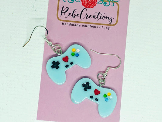 Video Game Earrings - Game Controller Earrings - Game Joystick Dangle Earrings  - Fun Earrings - Fun Gift - Novelty Earrings