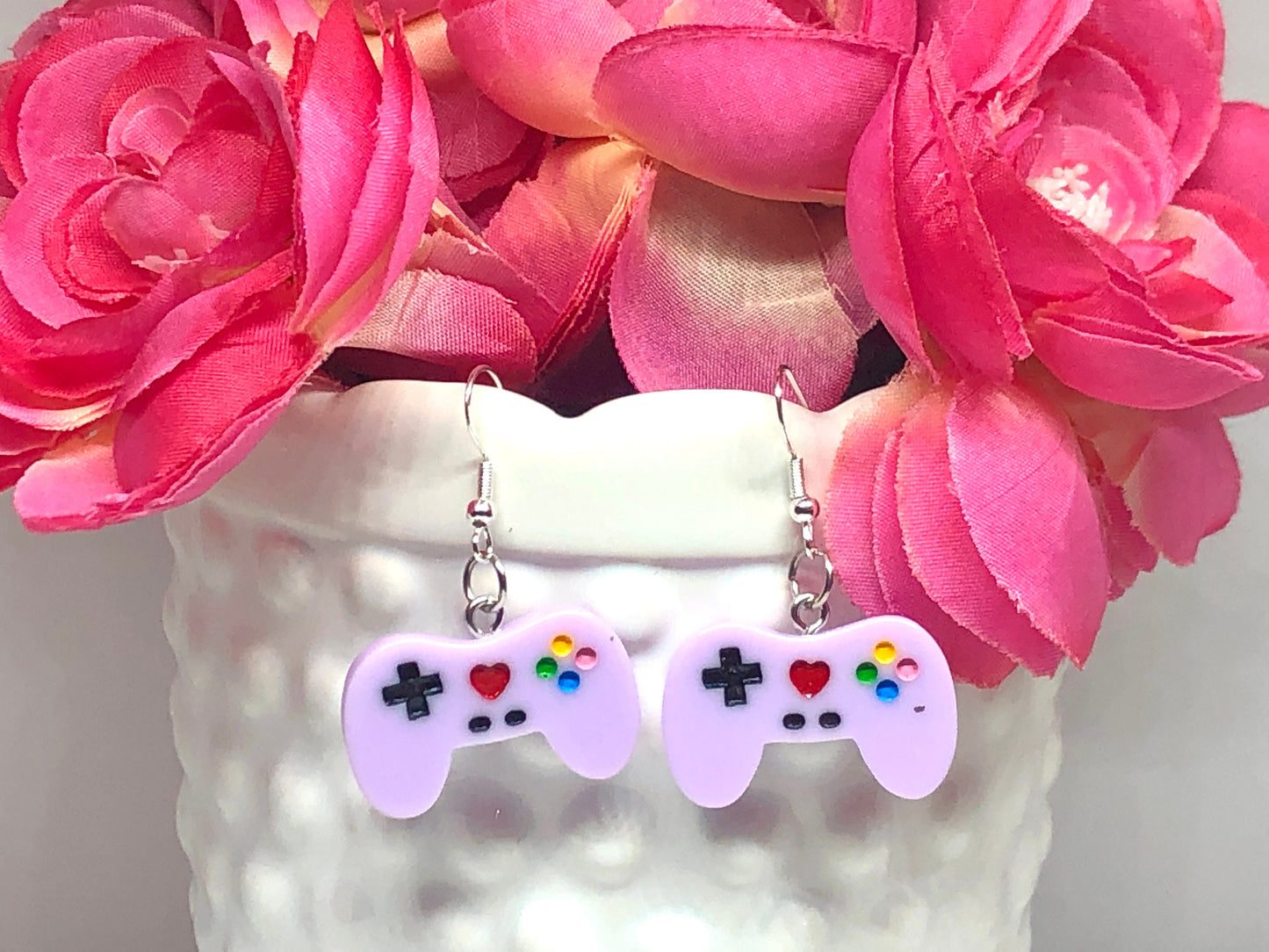 Video Game Earrings - Game Controller Earrings - Game Joystick Dangle Earrings  - Fun Earrings - Fun Gift - Novelty Earrings