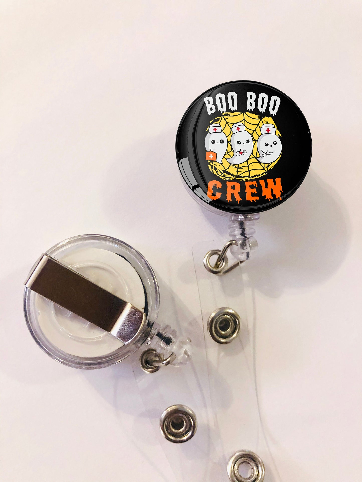 Halloween Nurse Badge Reel - Boo Boo Crew Nurse Badge - Halloween RN Badge Reel - ID Retractable badge, ID Badge Reel - Nurse Gift