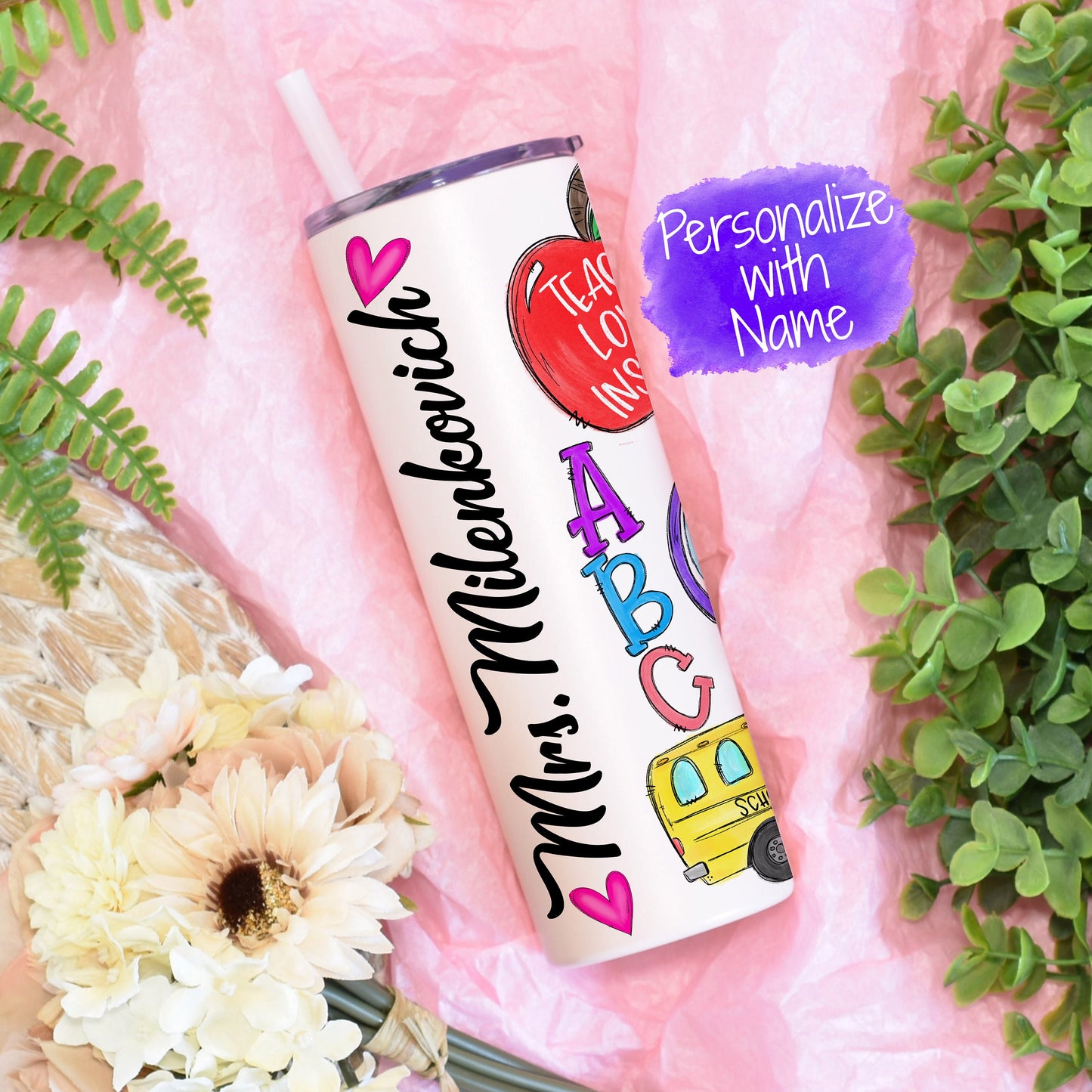 Teacher Skinny Tumbler - She works willingly with her hands - Teacher Skinny Tumbler -  Teacher Gift
